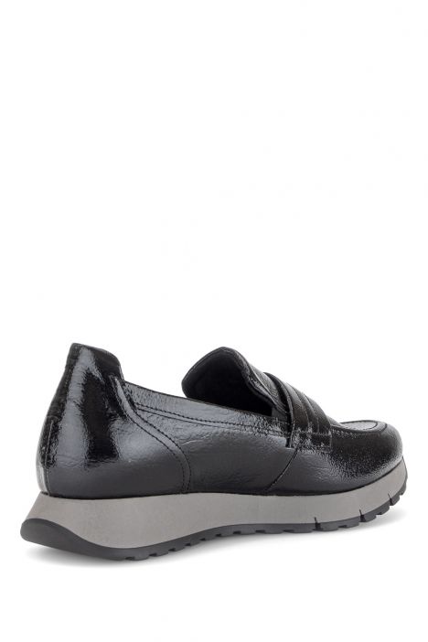 400601 Gabor Kadın Deri Anatomik Loafer 4.0-7.5 002 Rugan Siyah/Rock Lack black