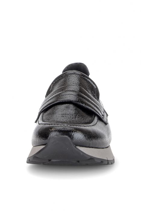 400601 Gabor Kadın Deri Anatomik Loafer 4.0-7.5 002 Rugan Siyah/Rock Lack black