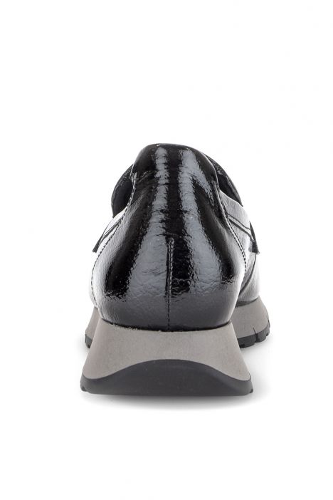400601 Gabor Kadın Deri Anatomik Loafer 4.0-7.5 002 Rugan Siyah/Rock Lack black