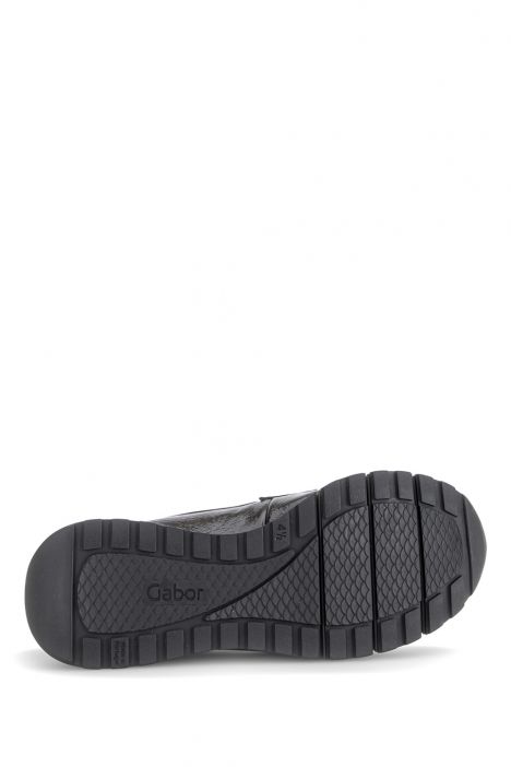 400601 Gabor Kadın Deri Anatomik Loafer 4.0-7.5 002 Rugan Siyah/Rock Lack black