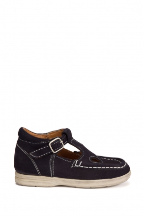 402 Kalite Çocuk Ayakkabı (Tokalı) 25-30 Nubuk Lacivert / Nubuck Navy