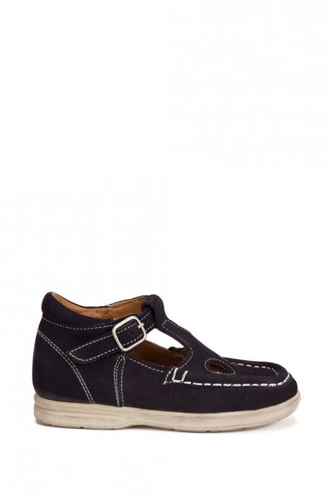402 Kalite İlk Adım Çocuk Ayakkabısı (Tokalı) 19-24 Nubuk Lacivert / Nubuck Navy