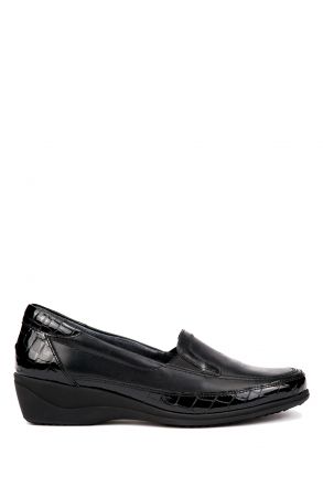 40618 Ara Shoes Kadın Deri Ayakkabı 3,5-8.5 SCHWARZ,LACK KROKO -08SL