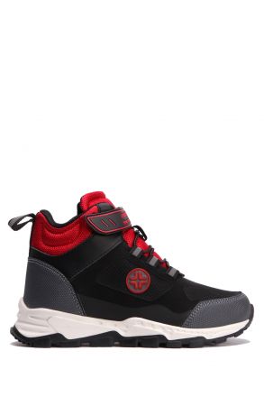 4078 Buckhead Peter Jr. Unisex Çocuk Kar Botu 31-35 Kırmızı-Siyah / Red-Black