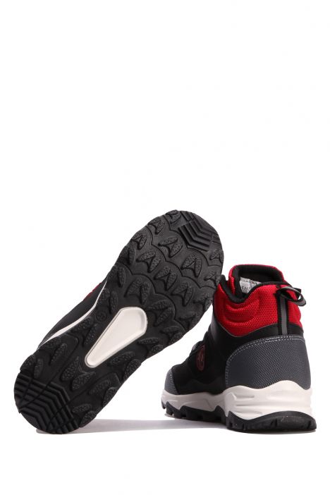 4078 Buckhead Peter Jr. Unisex Çocuk Kar Botu 31-35 Kırmızı-Siyah / Red-Black