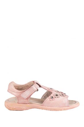 *Bt 4091D4 Kifidis Melania Hakiki Deri Çocuk Sandalet 24-32 Pembe / Rosa