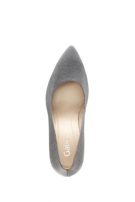 41380 Gabor Kadın Stiletto Ayakkabı 3.5-6.5 69 Gri/Glitter HT argento