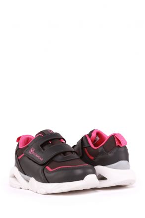 4166 Buckhead Vumar Unisex Çocuk Spor Ayakkabı 27-35 Gri-Fuşya \ Grey-Fuchsia
