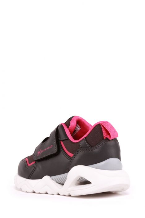 4166 Buckhead Vumar Unisex Çocuk Spor Ayakkabı 27-35 Gri-Fuşya \ Grey-Fuchsia