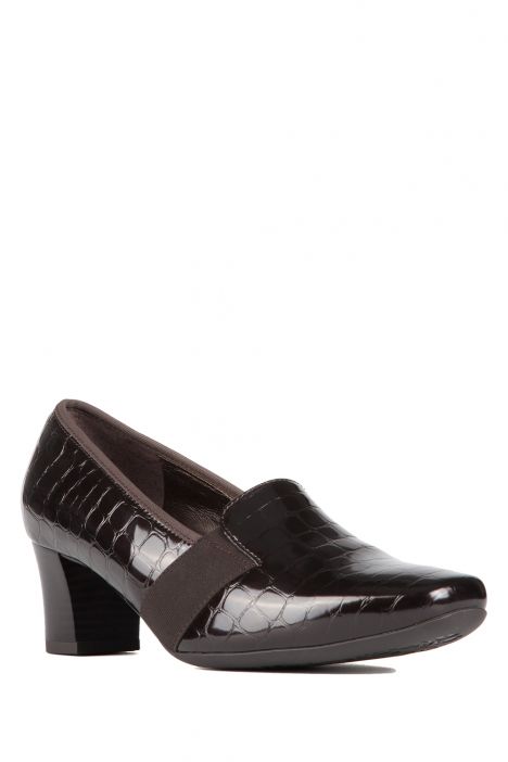 41781 Ara Shoes Kadın Topuklu Deri Ayakkabı 3-8 COCCO-LACK, MOCCA - 03CM