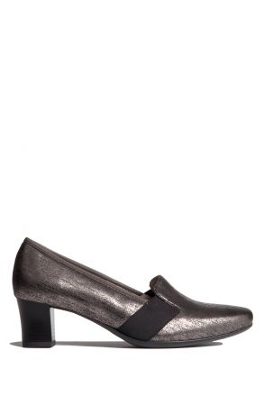 41781 Ara Shoes Kadın Topuklu Deri Ayakkabı 3-8 AMB-MET, PIOMBO - 13AP