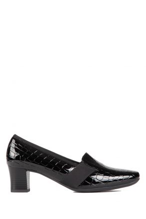 41781 Ara Shoes Kadın Topuklu Deri Ayakkabı 3-8 COCO-LACK, BLACK - 01CB