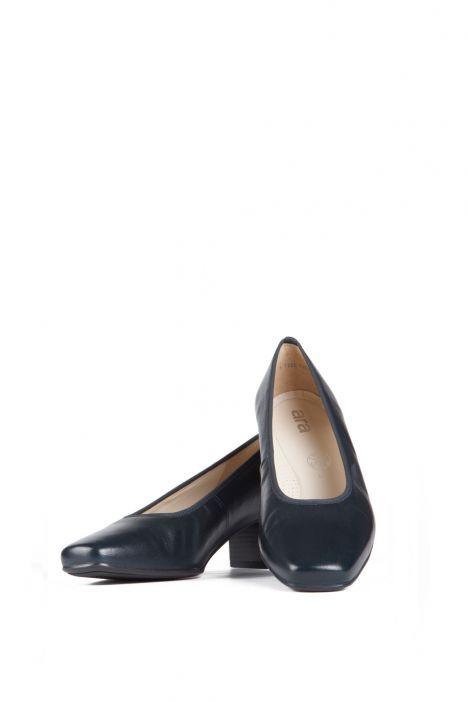 41796 Ara Shoes Kadın Topuklu Deri Hostes Ayakkabısı 2,5-8 BLAU - 82B