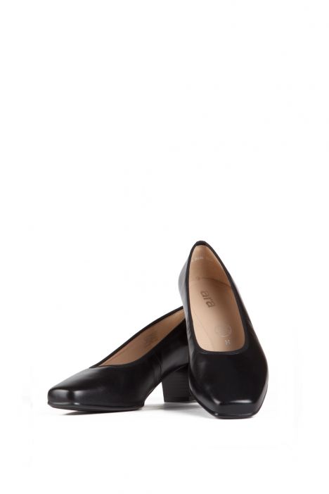 41796 Ara Shoes Kadın Topuklu Deri Hostes Ayakkabısı 2,5-8 SCHWARZ - 81S