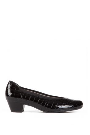 42041 Ara Shoes Kadın Topuklu Ayakkabı 3,5-8,5 KROKOLACK, SCHWARZ - 06KS