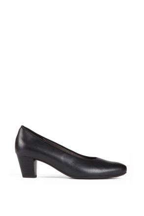 42053 Ara Shoes Kadın Topuklu Deri Hostes Ayakkabısı 3-7,5 SCHWARZ - 65S