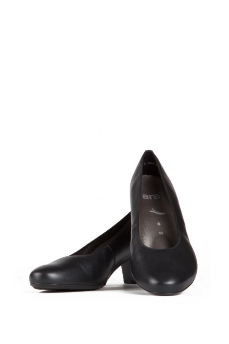 42053 Ara Shoes Kadın Topuklu Deri Hostes Ayakkabısı 3-7,5 SCHWARZ - 65S