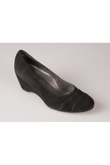 42082 Ara Shoes Kadın Dolgu Topuk Nubuk Ayakkabı 3,5-8,5 Siyah / Black