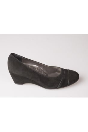 42082 Ara Shoes Kadın Dolgu Topuk Nubuk Ayakkabı 3,5-8,5 Siyah / Black