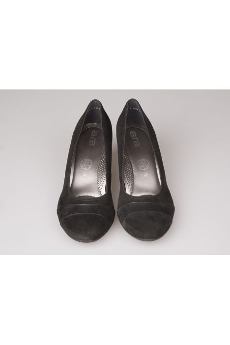 42082 Ara Shoes Kadın Dolgu Topuk Nubuk Ayakkabı 3,5-8,5 Siyah / Black