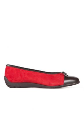 43716 Ara Shoes Kadın Nubuk Babet 3,5-9 GRANAT,MORO - 07GM