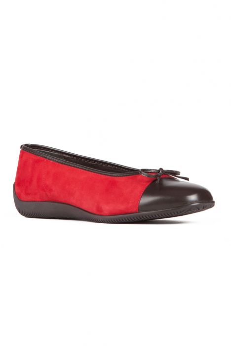 43716 Ara Shoes Kadın Nubuk Babet 3,5-9 GRANAT,MORO - 07GM