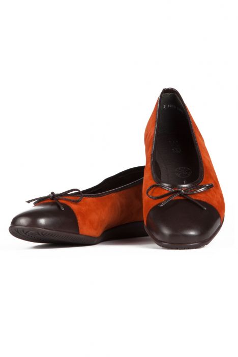 43716 Ara Shoes Kadın Nubuk Babet 3,5-9 KURBIS,MORO - 08KM