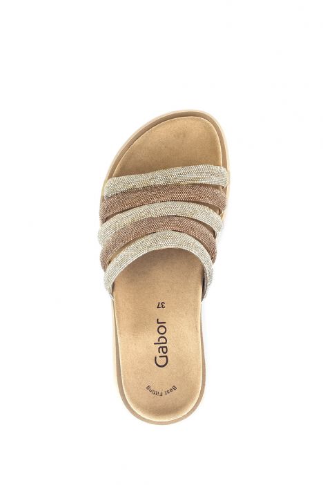 43752 Gabor Kadın Anatomik Terlik 36-41 82 Altın/Strass HT gold kombi