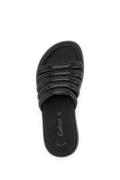 43752 Gabor Kadın Anatomik Terlik 36-41 87 Siyah/Strass HT black