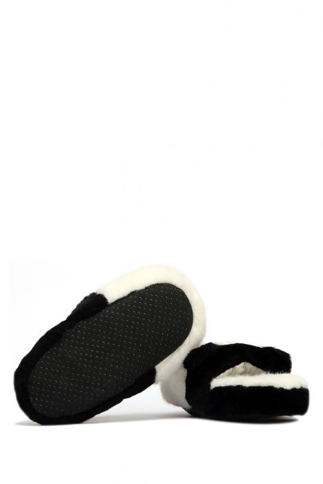 Kifidis Panda Peluş Terlik Beyaz / White