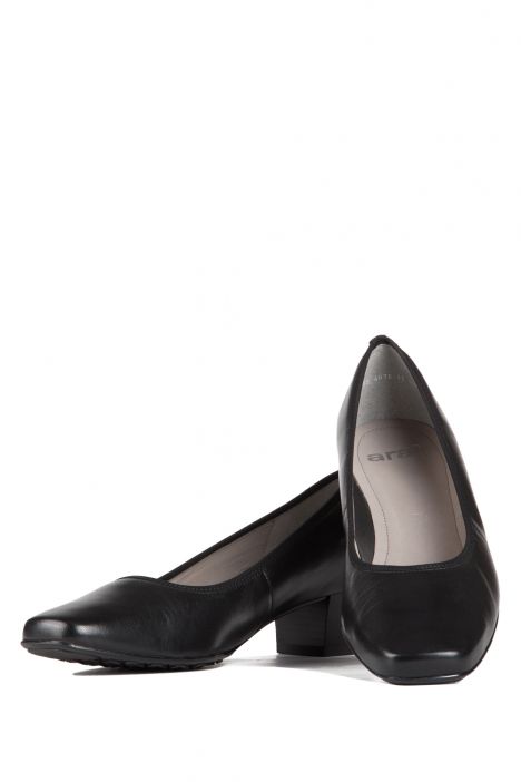 44851 Ara Shoes Kadın Topuklu Deri Hostes Ayakkabısı 3-7,5 SCHWARZ - 01S