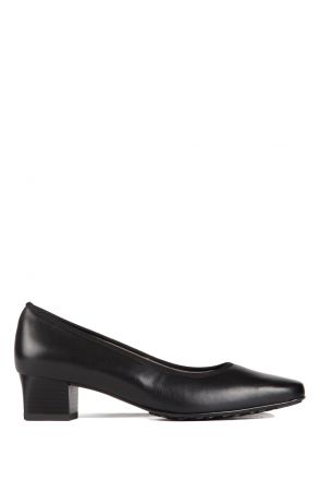44851 Ara Shoes Kadın Topuklu Deri Hostes Ayakkabısı 3-7,5 SCHWARZ - 01S