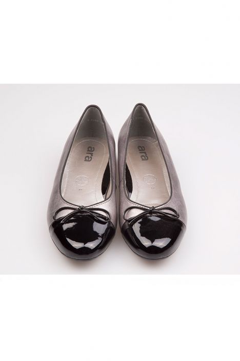 44951 Ara Shoes Kadın Deri Babet 2,5-9 SCHWARZ,FUMO - 12SF