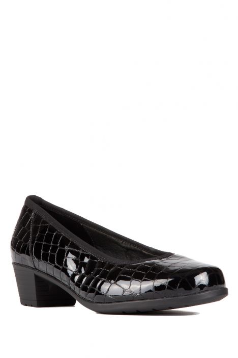 46136 Ara Shoes Kadın Topuklu Ayakkabı 3,5-8 SCHWARZ,KROKO - 05SK