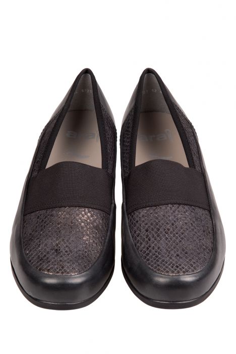 46138 Ara Shoes Kadın Topuklu Ayakkabı 3,5-8,5 SCHWARZ,KROKO LACK - 01SK