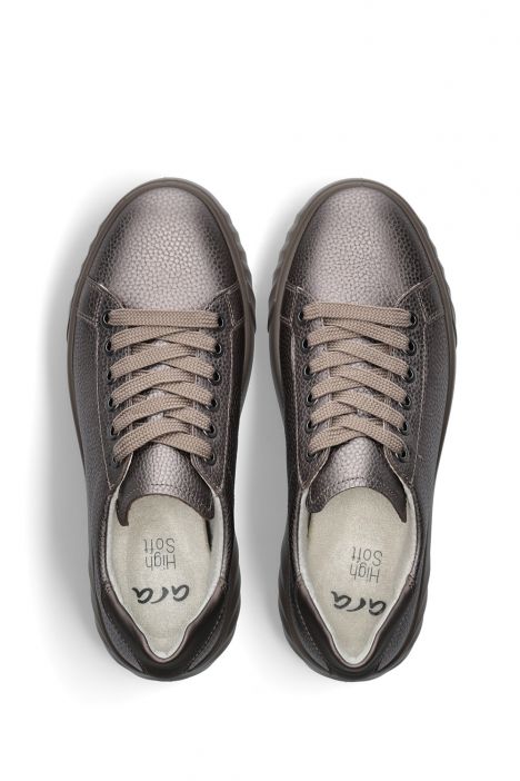 46523 Ara Shoes Monaco Kadın Deri Sneaker Ayakkabı 3.5-7.5 28 GAUCHOSOFT-MET,SPACE , MOON