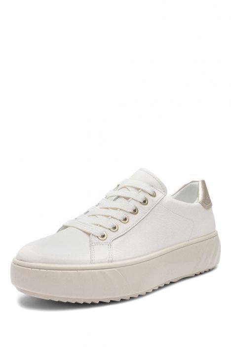 46523 Ara Shoes Monaco Kadın Deri Sneaker Ayakkabı 3.5-7.5 17 KREM/CREAM,PLATIN