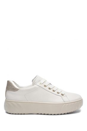 46523 Ara Shoes Monaco Kadın Deri Sneaker Ayakkabı 3.5-7.5 17 KREM/CREAM,PLATIN