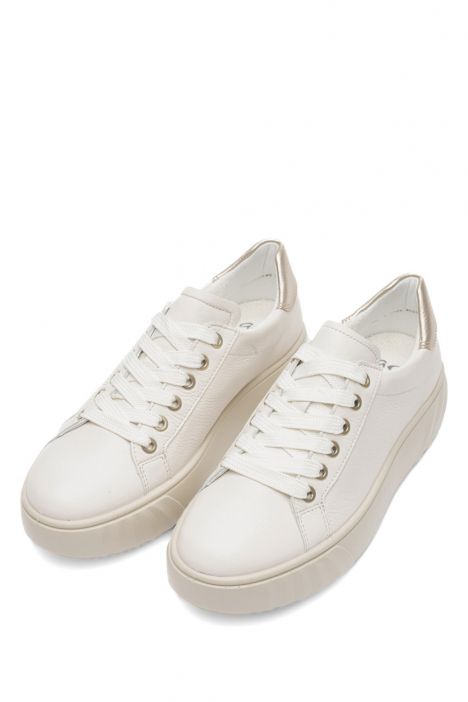 46523 Ara Shoes Monaco Kadın Deri Sneaker Ayakkabı 3.5-7.5 17 KREM/CREAM,PLATIN