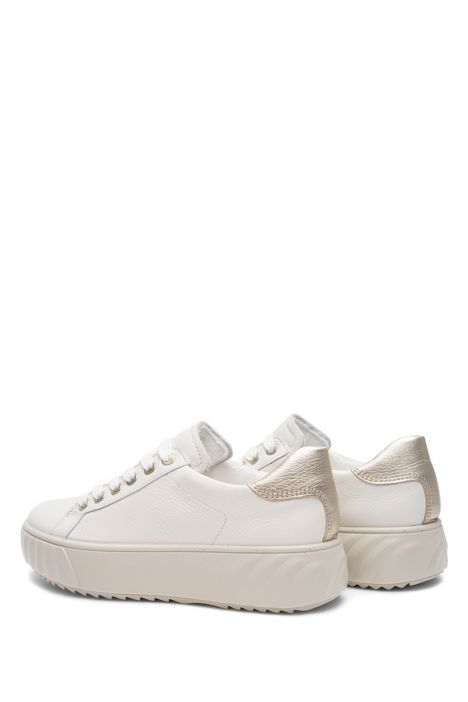 46523 Ara Shoes Monaco Kadın Deri Sneaker Ayakkabı 3.5-7.5 17 KREM/CREAM,PLATIN