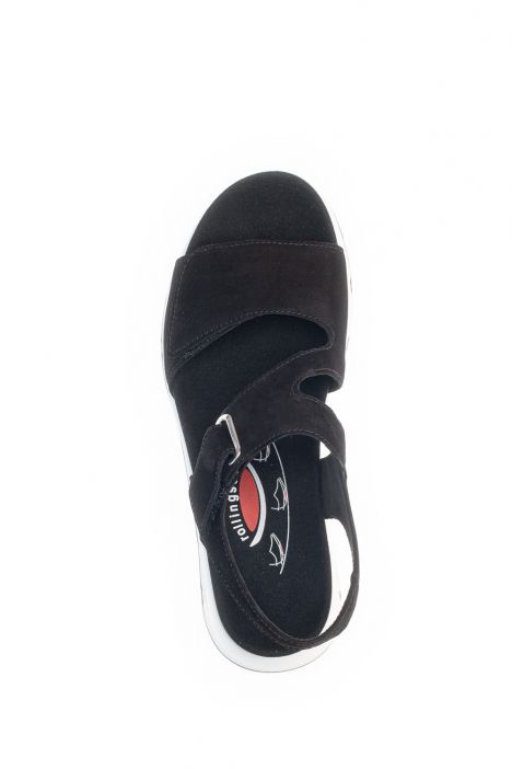 46885 Gabor Rolling Soft Kadın Nubuk Sandalet 3.5-7.5 37 Siyah/Soft Nubuk black