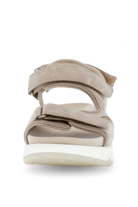 46889 Gabor Rolling Soft Kadın Yürüyüş Sandaleti 3.5-7.5 43 Bej/Soft Nubuk/Mesh leinen