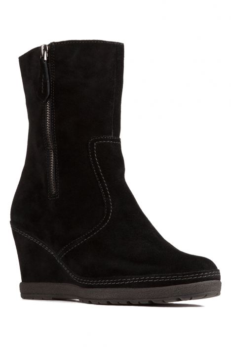 47942 Ara Shoes Kadın Dolgu Topuk Nubuk Bot 3,5  - 8.5 SCHWARZ - 61S
