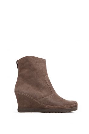 47946 Ara Shoes Kadın Dolgu Topuk Nubuk Bot 3-8,5 TEAK - 65T