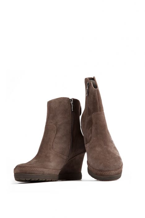 47946 Ara Shoes Kadın Dolgu Topuk Nubuk Bot 3-8,5 TEAK - 65T