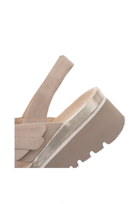 50504 Ara Shoes Tibet-S Kadın Deri Sandalet 36-41 08 SAMTCHEVRO,GLOSSYCALF , SAND