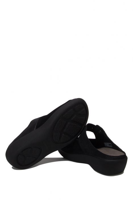 5052 Berkemann Kadın Anatomik Terlik 3.0-8.5 Schwarz Sprenkel Leder/Stretch - B-74