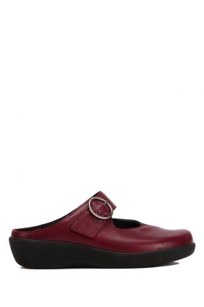 5052 Berkemann Kadın Anatomik Terlik 3.0-8.5 Bordeux Leder/Stretch - B-218
