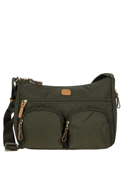 5055 Bric's X-Bag Postacı Çantası 34x24x8/14 cm Olive - 078