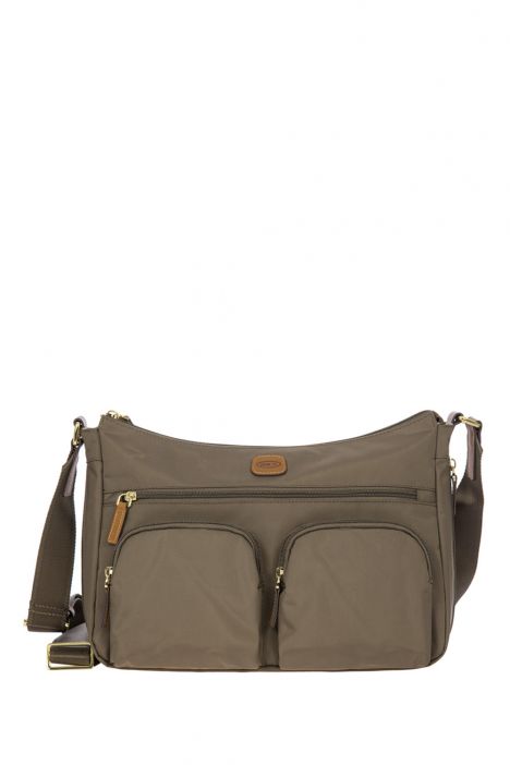 5055 Bric's X-Bag Postacı Çantası 34x24x8/14 cm Toprak/Elephant - 441